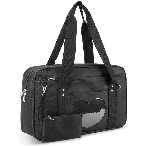 evening bags fashion cute women transparent love heart patchwork canvas shoulder casual ladies large capacity travel handbags 221119
evening bags fashion cute women transparent love heart patchwork canvas shoulder casual ladies large capacity travel handbags 221119