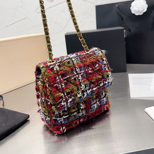 womens tweed classic mini flap square bags gold metal hradware matelasse chain crossbody shoulder purse with serial number cosmetic case han
womens tweed classic mini flap square bags gold metal hradware matelasse chain crossbody shoulder purse with serial number cosmetic case han