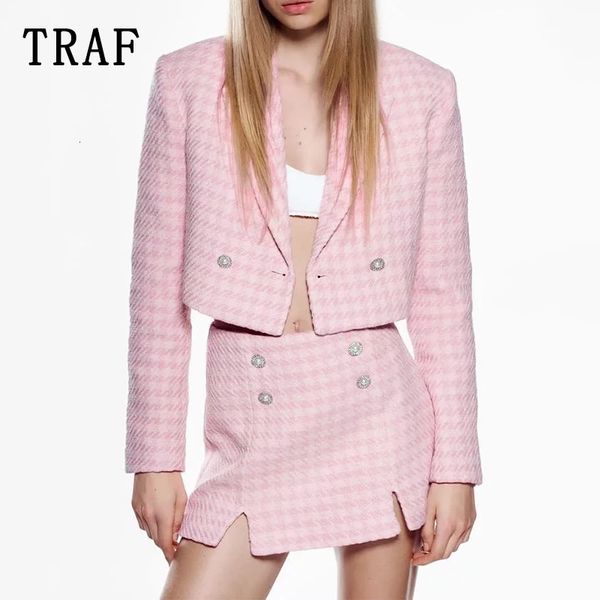 two piece dress casual dresses traf women suits with skirt sets pearl button cropped blazer woman 2 pieces plaid jacket suit mini skirts fem, White
two piece dress casual dresses traf women suits with skirt sets pearl button cropped blazer woman 2 pieces plaid jacket suit mini skirts fem, White