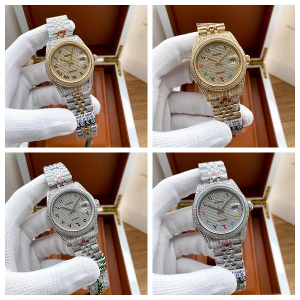 montre de luxe mens watches 41mm automatic machincal movement 904l steel case walovski diamond watch wristwatches, Slivery;brown
montre de luxe mens watches 41mm automatic machincal movement 904l steel case walovski diamond watch wristwatches, Slivery;brown