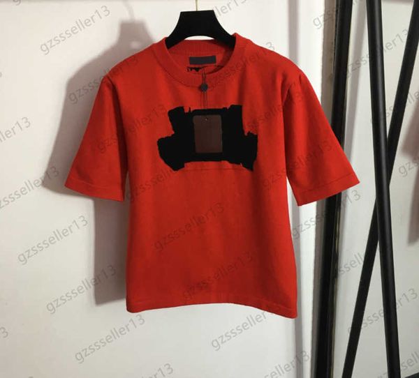 luxury sweater womens chest color contrast letter jacquard knit sweaters round neck pullover short sleeves knitwear simple versatile women w, White;black
luxury sweater womens chest color contrast letter jacquard knit sweaters round neck pullover short sleeves knitwear simple versatile women w, White;black