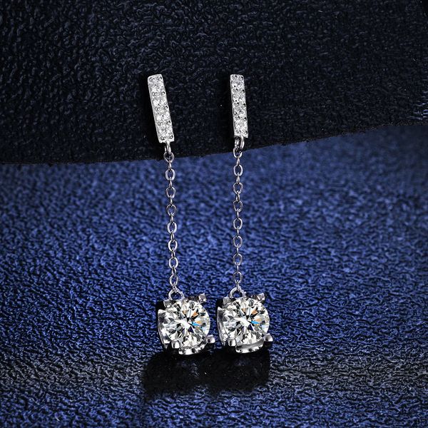 charm the 925 silver earrings pendant diamond for women 4 claw simple temperament fringe fine jewelry 221119, Golden
charm the 925 silver earrings pendant diamond for women 4 claw simple temperament fringe fine jewelry 221119, Golden
