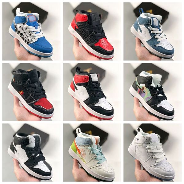 2023 infant kids designer 1 basketball shoes sneakers boys girls banned 1s athletic outdoor game royal obsidian chicago red bred melody mid, Black
2023 infant kids designer 1 basketball shoes sneakers boys girls banned 1s athletic outdoor game royal obsidian chicago red bred melody mid, Black