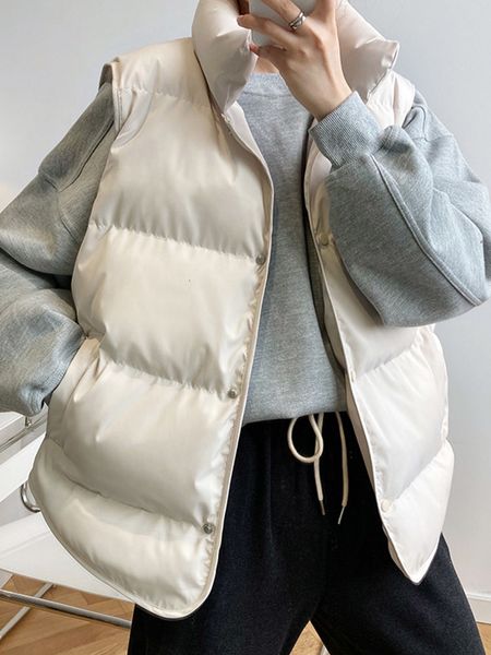women's vests women vest coat stand collar winter women warm coat oversize beige vest chaleco mujer gilet casaco feminino 221119, Black;white
women's vests women vest coat stand collar winter women warm coat oversize beige vest chaleco mujer gilet casaco feminino 221119, Black;white