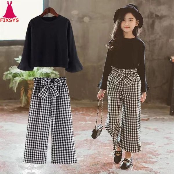 2020 kids girls clothes sets long sleeve t-shirts plaid wide leg pants autumn children's clothing teenage for 7 8 10 12 yea160p, White
2020 kids girls clothes sets long sleeve t-shirts plaid wide leg pants autumn children's clothing teenage for 7 8 10 12 yea160p, White