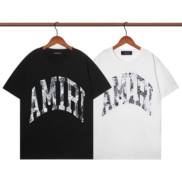 amirs spring new 2023ss american fashion brand leather label burst letter printing men's and women's short sleeve t-shirt basic, White;black
amirs spring new 2023ss american fashion brand leather label burst letter printing men's and women's short sleeve t-shirt basic, White;black