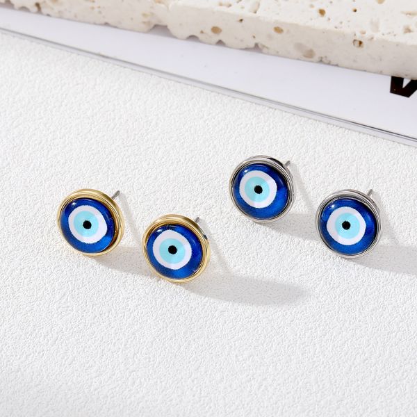 evil eye stud earrings simple round turkish blue eye earring for women's jewelry, Golden;silver
evil eye stud earrings simple round turkish blue eye earring for women's jewelry, Golden;silver
