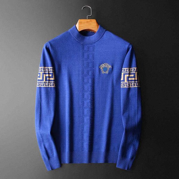 mens autumn winter designer knitted sweater round neck fashion medusa pullover coat womens embroidered slim fit warm top, White;black
mens autumn winter designer knitted sweater round neck fashion medusa pullover coat womens embroidered slim fit warm top, White;black