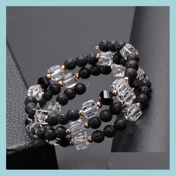 beaded perfect gift for the person you love natural square crystal winding bracelet fashion lava stone women and men drop delivery j dhqfg, Black
beaded perfect gift for the person you love natural square crystal winding bracelet fashion lava stone women and men drop delivery j dhqfg, Black