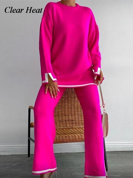 women's two piece pants woman contrast color split knit sweater trousers suit elegant warm straight set autumn outfits 221121, White
women's two piece pants woman contrast color split knit sweater trousers suit elegant warm straight set autumn outfits 221121, White