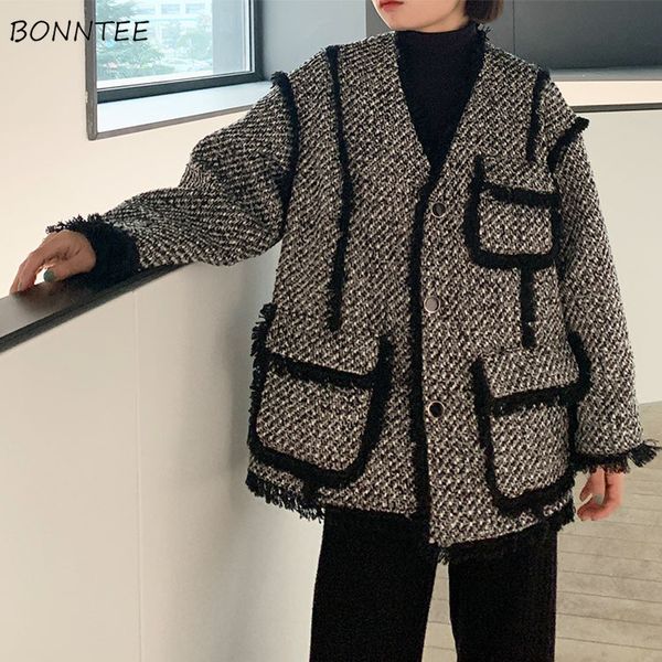 women blend korean sweet style stylish elegant all match design college harajuku soft ladies clothing retro plaid 221119, Black
women blend korean sweet style stylish elegant all match design college harajuku soft ladies clothing retro plaid 221119, Black