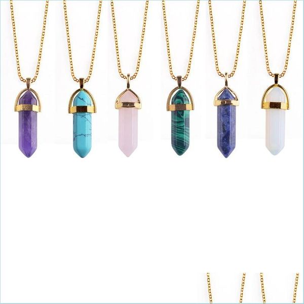 pendant necklaces hexagonal column natural stone healing point pendant necklaces amethyst crystal quartz necklace women gem drop del dhlj5, Silver
pendant necklaces hexagonal column natural stone healing point pendant necklaces amethyst crystal quartz necklace women gem drop del dhlj5, Silver
