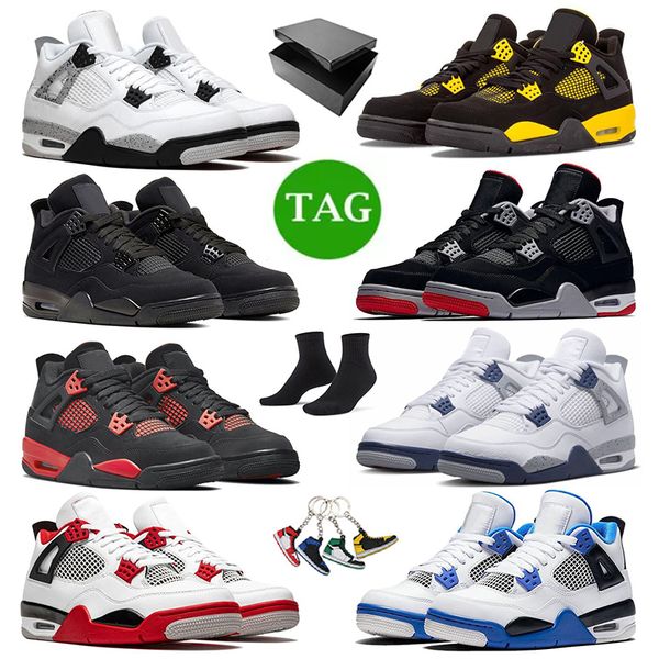 with box basketball shoes jumpman 4 4s mens womens university blue sail new black cat white cement midnight navy red thunder sneakers sail k, White;red
with box basketball shoes jumpman 4 4s mens womens university blue sail new black cat white cement midnight navy red thunder sneakers sail k, White;red