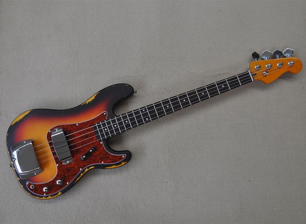 4 strings relic electric jazz bass guitar with pickups cover rosewood fretboard can be customized as request
4 strings relic electric jazz bass guitar with pickups cover rosewood fretboard can be customized as request