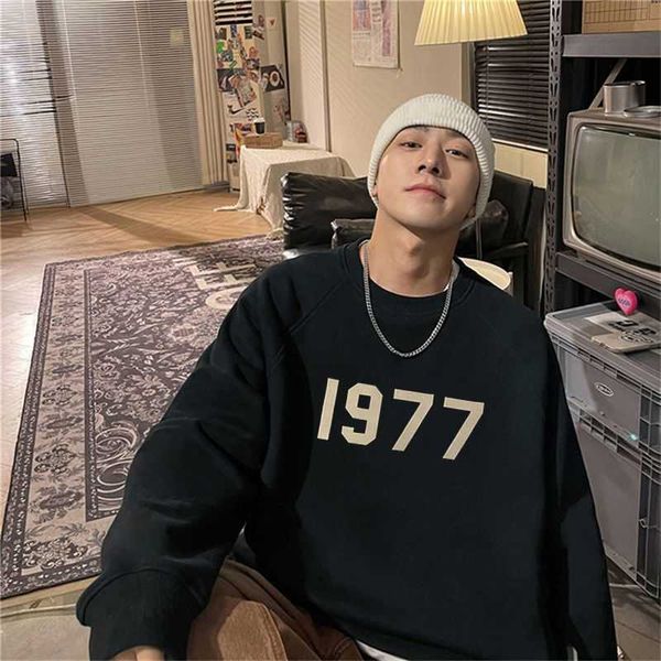 men's hoodies essentials designer sweatshirts women's pullover flocking 1977 sweater hoodless high couple autumn women's loos, Black
men's hoodies essentials designer sweatshirts women's pullover flocking 1977 sweater hoodless high couple autumn women's loos, Black