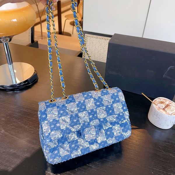 designer jumbo flap french womens shoulder bag shimmer sequined denim luxury crossbody handbags double chains gold-tone metal hardware multi
designer jumbo flap french womens shoulder bag shimmer sequined denim luxury crossbody handbags double chains gold-tone metal hardware multi