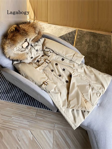 women's down parkas lagabogy winter women thicken trench coat real raccoon fur 90 white duck jacket female long hooded puffer parka bel, Black
women's down parkas lagabogy winter women thicken trench coat real raccoon fur 90 white duck jacket female long hooded puffer parka bel, Black