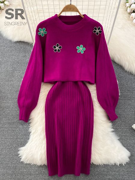 two piece dress casual dresses singreiny flower sweater two piece suits women long sleeve elegant short midi dress soft winter knit sets ou, White
two piece dress casual dresses singreiny flower sweater two piece suits women long sleeve elegant short midi dress soft winter knit sets ou, White