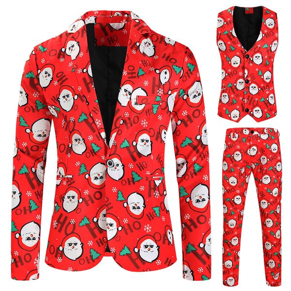 mens suits blazers 123 pieces blazers pantsvest for men christmas print blazer set male slim fit 221121, White;black
mens suits blazers 123 pieces blazers pantsvest for men christmas print blazer set male slim fit 221121, White;black