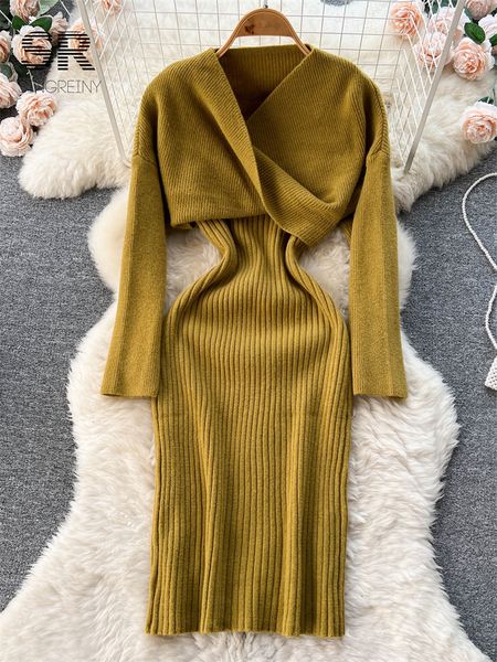 two piece dress casual dresses singreiny irregular sweater two piece sets knit women v neck long sleeve short elegant solid winter warm 221, White
two piece dress casual dresses singreiny irregular sweater two piece sets knit women v neck long sleeve short elegant solid winter warm 221, White