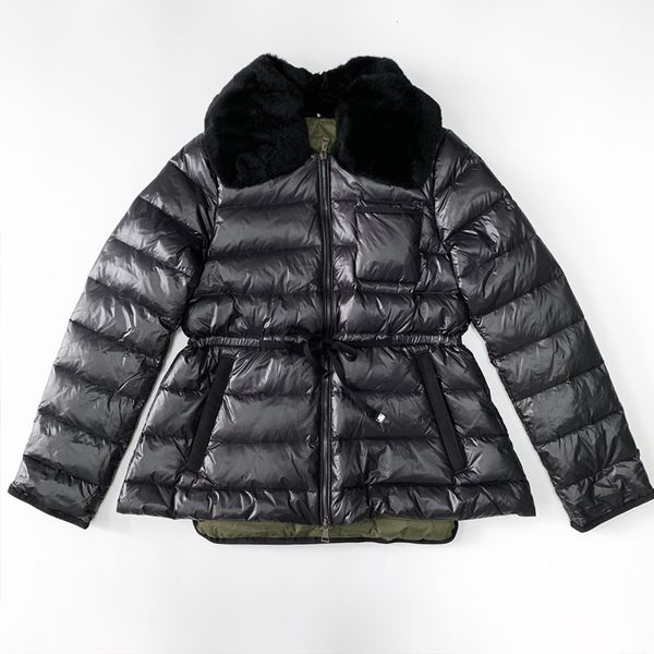 women's down parkas real rabbit fur coat winter 90 white duck jacket short parka sash tie up female warm coats 221121, Black
women's down parkas real rabbit fur coat winter 90 white duck jacket short parka sash tie up female warm coats 221121, Black