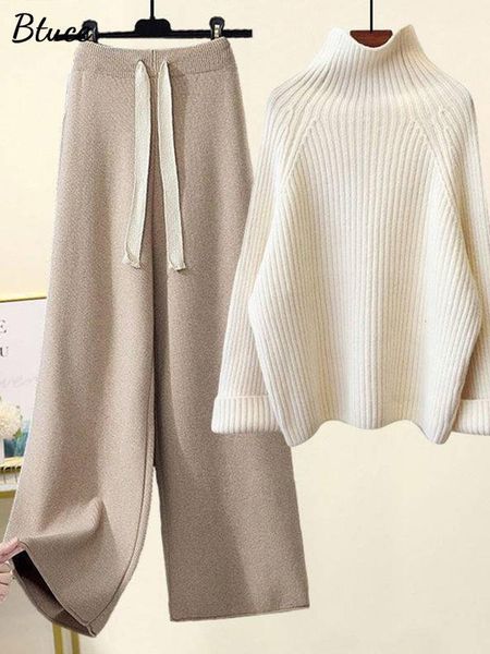 women's two piece pants solid color cashmere knitted pieces sets female overtise turtleneck pant suits winter thick sweaters set 221121, White
women's two piece pants solid color cashmere knitted pieces sets female overtise turtleneck pant suits winter thick sweaters set 221121, White