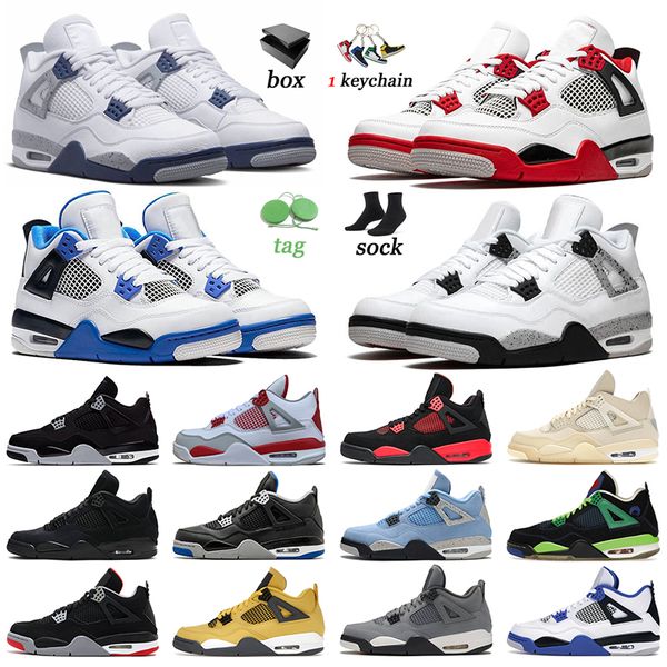 2022 with box jumpman 4 mens basketball shoes 4s new black cat fire red sail midnight navy pure money white cement men women sneakers traine, White;red
2022 with box jumpman 4 mens basketball shoes 4s new black cat fire red sail midnight navy pure money white cement men women sneakers traine, White;red