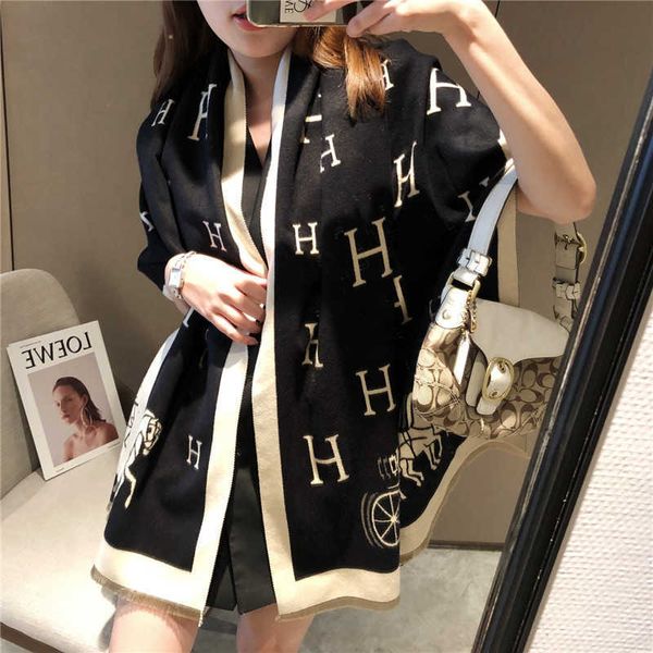 japanese and korean tassel scarf womens long warm large size shawl winter letter carriage scarf, Blue;gray
japanese and korean tassel scarf womens long warm large size shawl winter letter carriage scarf, Blue;gray