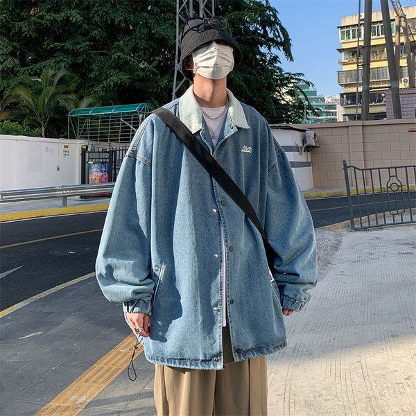 men's jackets denim jacket for men korean loose student trend hong kong style casual jacket allmatch punk hip hop coat clothes male fem, Black;brown
men's jackets denim jacket for men korean loose student trend hong kong style casual jacket allmatch punk hip hop coat clothes male fem, Black;brown