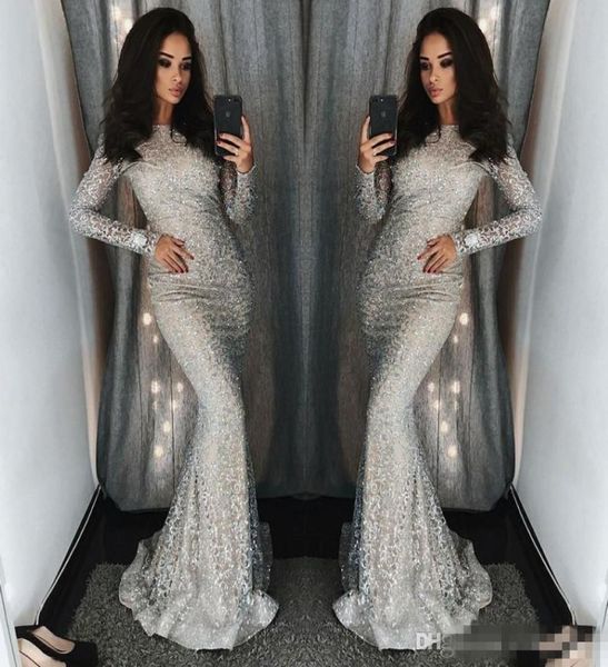 2023 silver sequins prom dresses mermaid long sleeves jewel neck custom made ruched evening party gowns vestidos formal occasion wear, Black
2023 silver sequins prom dresses mermaid long sleeves jewel neck custom made ruched evening party gowns vestidos formal occasion wear, Black