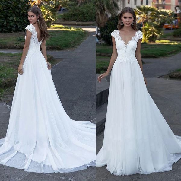 boho wedding dress 2022 v-neck cap sleeve a line bridal gowns vestido de noiva elegant plus size bride dresses, White
boho wedding dress 2022 v-neck cap sleeve a line bridal gowns vestido de noiva elegant plus size bride dresses, White
