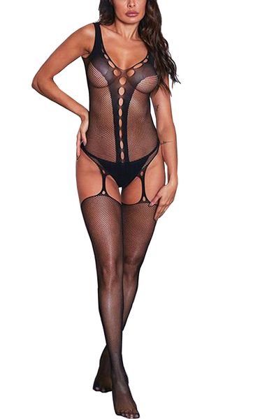 women set sheer garter bodystocking v-neck fishnet open crotch body stocking hollow out jumpsuit backless bodysuit one piece teddy lingerie, Black;white
women set sheer garter bodystocking v-neck fishnet open crotch body stocking hollow out jumpsuit backless bodysuit one piece teddy lingerie, Black;white