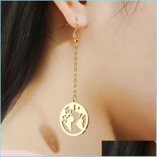 dangle chandelier stainless steel world map earrings sier gold maps dangle ear rings women fashion jewelry drop delivery dh4un, Silver
dangle chandelier stainless steel world map earrings sier gold maps dangle ear rings women fashion jewelry drop delivery dh4un, Silver