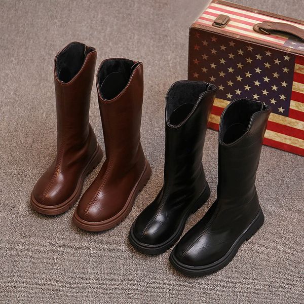 boots kids pu leather mid calf autumn cotton shoes slip resistant winter flats princess girls casual long designer black 221121, Black;grey
boots kids pu leather mid calf autumn cotton shoes slip resistant winter flats princess girls casual long designer black 221121, Black;grey