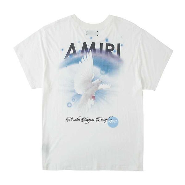 amirs 20ss rainbow peace pigeon letter print men's and women's casual round neck short sleeve t-shirt, White;black
amirs 20ss rainbow peace pigeon letter print men's and women's casual round neck short sleeve t-shirt, White;black