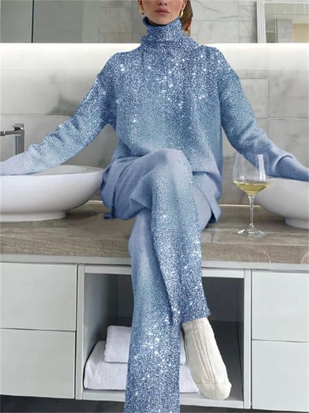 women s two piece pants bubblekiss fashion set casual warm turtleneck pullover wide leg outfits autumn winter female home suit 221119, White
women s two piece pants bubblekiss fashion set casual warm turtleneck pullover wide leg outfits autumn winter female home suit 221119, White