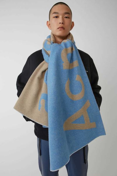 studios scarves for neutral checked wool fringe scarf 70cm/210cm advertising letter ac, Blue;gray
studios scarves for neutral checked wool fringe scarf 70cm/210cm advertising letter ac, Blue;gray