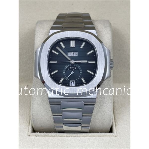 2022 new mens watch 40.5mm 5726 travel time automatic mechanical blue dial luminous sapphire glass stainless steel case strap watches, Slivery;brown
2022 new mens watch 40.5mm 5726 travel time automatic mechanical blue dial luminous sapphire glass stainless steel case strap watches, Slivery;brown
