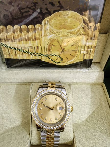 orologio wristwatches mens automatic mechanical watches 41mm 2813 full stainless steel diamond bezel waterproof luminous gold watch montre d, Slivery;brown
orologio wristwatches mens automatic mechanical watches 41mm 2813 full stainless steel diamond bezel waterproof luminous gold watch montre d, Slivery;brown
