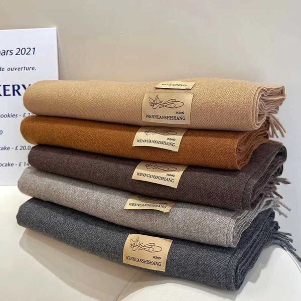 scarves scarf women's winter monochrome versatile warm solid color shawl imitation cashmere annual meeting scarf, Blue;gray
scarves scarf women's winter monochrome versatile warm solid color shawl imitation cashmere annual meeting scarf, Blue;gray