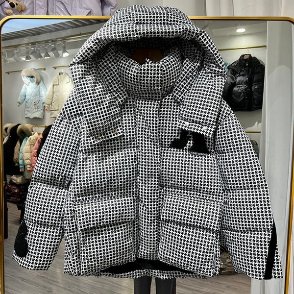 women's down parkas europe stationhoundstooth hooded puffy coat women winter s warm outerwear white duck jackets female 221121, Black
women's down parkas europe stationhoundstooth hooded puffy coat women winter s warm outerwear white duck jackets female 221121, Black