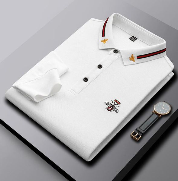men's polo shirt grade new designer fashion brand luxury classic fit clothes for men polos shirt casual long sleeve men clothing, White;black
men's polo shirt grade new designer fashion brand luxury classic fit clothes for men polos shirt casual long sleeve men clothing, White;black
