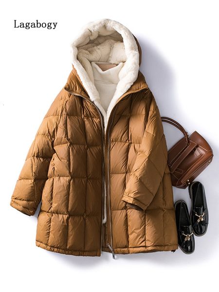 women's down parkas lagabogy winter women 90 white duck jacket detachable mink fur liner puffer parka female loose thick hooded snow co, Black
women's down parkas lagabogy winter women 90 white duck jacket detachable mink fur liner puffer parka female loose thick hooded snow co, Black