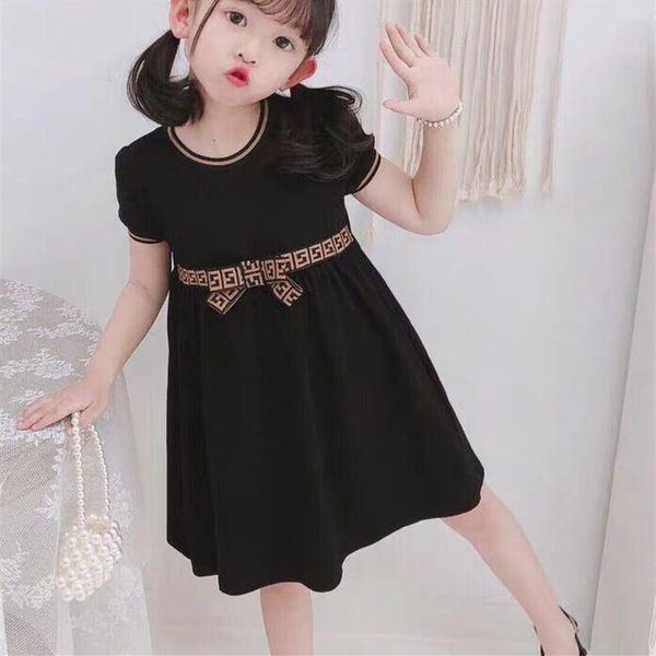 luxury baby girls dress kids letter f bowknot summer short sleeve children casual designer clothing size 100-140cm234y, Red;yellow
luxury baby girls dress kids letter f bowknot summer short sleeve children casual designer clothing size 100-140cm234y, Red;yellow