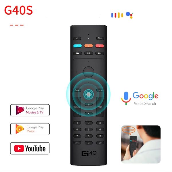 g40s voice remote box control 2.4ghz wireless microphone gyroscope ir learning air mouse g40 mini keyboard for android tv box pc stb 
g40s voice remote box control 2.4ghz wireless microphone gyroscope ir learning air mouse g40 mini keyboard for android tv box pc stb