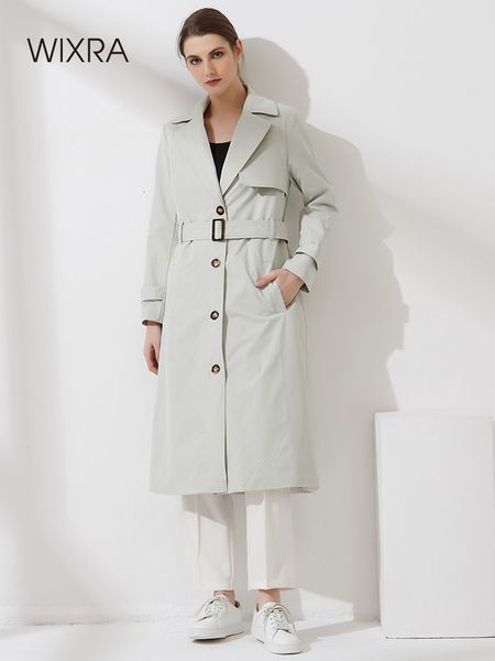 women's trench coats wixra womens long jackets full sleeve singled breasted with sashes coat autumn chic lady windbreaker outerwear 221, Tan;black
women's trench coats wixra womens long jackets full sleeve singled breasted with sashes coat autumn chic lady windbreaker outerwear 221, Tan;black