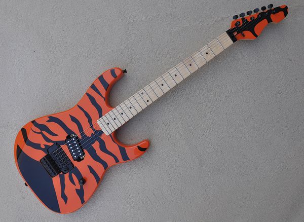orange 6 strings electric guitar with floyd rose maple fretboard can be customized
orange 6 strings electric guitar with floyd rose maple fretboard can be customized