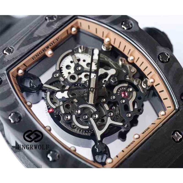 engrwolf watch series 2824 automatic machine richamillr rm055 carbon fiber black tape men's, Slivery;black
engrwolf watch series 2824 automatic machine richamillr rm055 carbon fiber black tape men's, Slivery;black