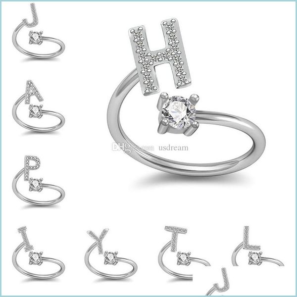 cluster rings 26 az english letter ring crystal initial open diamond women rings fashion jewelry drop delivery dhtje, Golden;silver
cluster rings 26 az english letter ring crystal initial open diamond women rings fashion jewelry drop delivery dhtje, Golden;silver