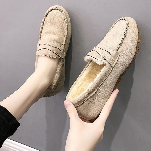 dress shoes winter women short plush outdoor sewing slip-on casual ladies non-slip bottom moccasins female comfortable flats loafers 221119, Black
dress shoes winter women short plush outdoor sewing slip-on casual ladies non-slip bottom moccasins female comfortable flats loafers 221119, Black